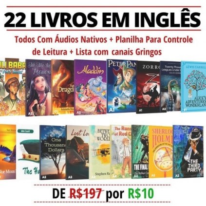 22 Livros em Inglês com áudios Nativos Americanos