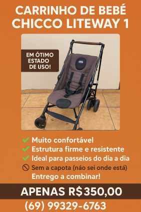 Carrinho de bebê Chicco Liteway 1