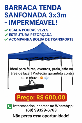 Barraca tenda sanfonada 