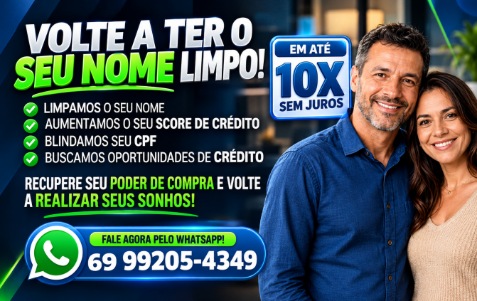 VOLTE A TER SEU NOME LIMPO