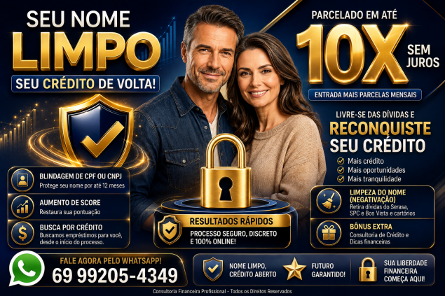 LIMPA NOME PARCELADO EM ATÉ 10X
