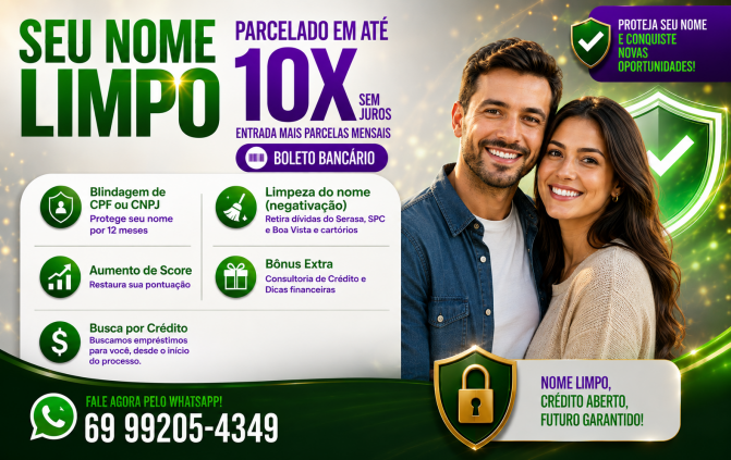 SEU NOME LIMPO PARCELADO