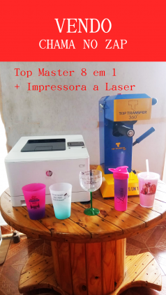 Kit top transfer 8 em 1 + impressola Laser colorida