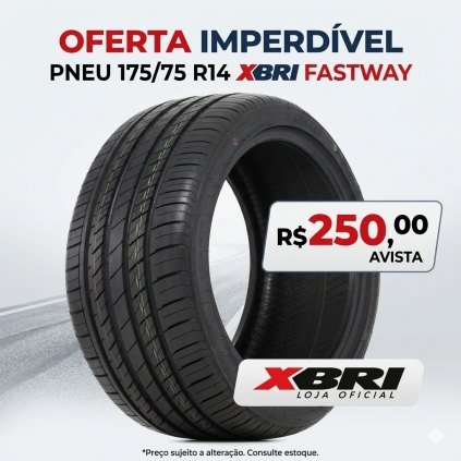 PNEU 175/75 R14 XBRI FASTWAY AVISTA  R$ 250,00