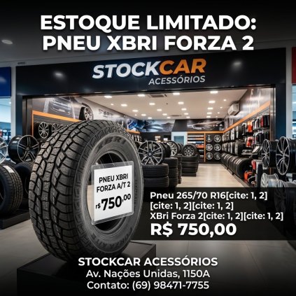 PNEU 265/70 R16 MIXTO MONTAGEM GRATIS R$ 649,00 