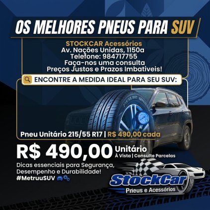 PNEU 265/70 R16 MIXTO MONTAGEM GRATIS R$ 649,00 