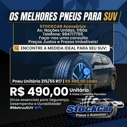 PNEU 215/55R17 WESTLAIKE MONTAGEM GRATIS R$ 490,00