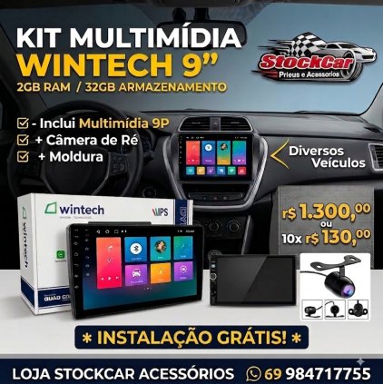 Multimídia WINTEC 7P FULL TOUCH 7023 BT MP5 instalação grátis 350,00